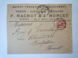 2021 - 4101  Enveloppe Au Départ De BIZERTE à Destination De MONTPELLIER  1914   XXX - Lettres & Documents