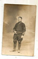 Cp , Carte Photo , Militaria , Militaire ,vierge ,2 Scans - Personnages