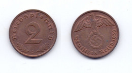 Germany 2 Reichspfennig 1938 D - 2 Reichspfennig