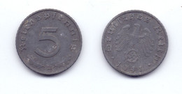 Germany 5 Reichspfennig 1941 B WWII Issue - 5 Reichspfennig