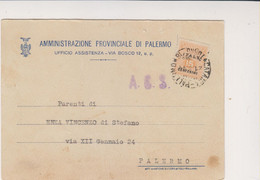 Amgot Card Affr Cm.15- Viaggiata Italy Italia - Occup. Anglo-americana: Sicilia