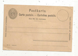 Entier Postal Neuf Sur Carte Postale ,Suisse , 5 , Vierge - Stamped Stationery