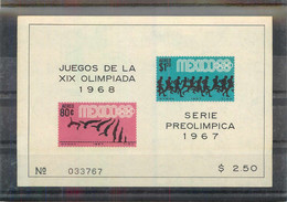 JO N° 9 --  PLONGEON Et COURSE ATHLÉTISME < JEUX OLYMPIQUES 1968 à MEXICO - JUEGOS De La XIX OLIMPIADA - BLOC NEUF LUXE - Kunst- Und Turmspringen