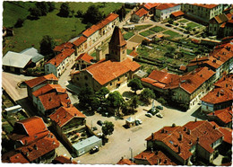 Isère : LA COTE SAINT ANDRE : Vue Aérienne - Place De L'église : Grand Format - La Côte-Saint-André