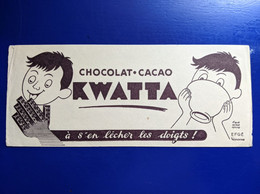 BUVARD  CHOCOLAT CACAO KWATTA ILLUSTRATEUR HERVE MORVAN  EFGE VALENCIENNES - Chocolat