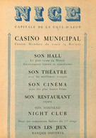 Publicité Papier NICE CASINO MUNICIPAL Avril 1949 P1045237 - Publicidad