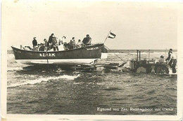 Egmond Aan Zee, Reddingsboot Met Tractor    (type Fotokaart) - Egmond Aan Zee