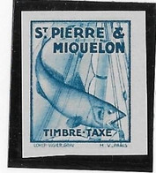 St Pierre Et Miquelon Taxe N°35 - Variété Non Dentelé Sans Faciale - Neuf ** Sans Charnière - TB - Portomarken