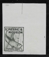 St Pierre Et Miquelon Taxe N°34 - Variété Non Dentelé Sans Faciale - Neuf ** Sans Charnière - TB - Strafport