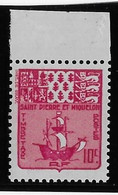 St Pierre Et Miquelon Taxe N°67 - Variété En Rose - Réf. Dallay - Neuf ** Sans Charnière - TB - Postage Due