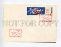 3145904 1966 RUSSIAN SPACE COVER Postmark VOSHOD-2 Red - Russie & URSS