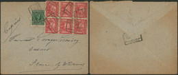 Jeux Olympique (Anvers 1921) - N°179 Et 180 En Bloc De 6 Sur Lettre En Expres Obl Chemin De Fer "Romedenne-Surice" > Fra - Covers & Documents