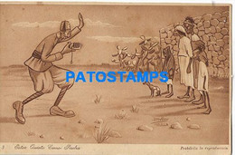 175429 SPAIN ESPAÑA MELILLA ART ARTE SIGNED MULLOR HUMOR COSTUMES NATIVE FAMILY STILL FOR THE PHOTO POSTAL POSTCARD - Sonstige & Ohne Zuordnung