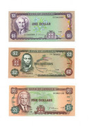 JAMAICA 1 2 5 10 20 50 AND 100 DOLLARS 1989-2007 SERIES7 PIECES BANKNOTES SET UNCIRCULATED - Jamaique