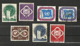 Nations Unies (N.Y) N°2 à 4, 7, 8, 10, 11 Cote 19.65€ - Gebruikt