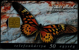 HUNGARY 1998 PHONECARD BUTTERFLIES USED VF!! - Mariposas