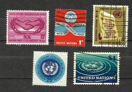 Nations Unies (N.Y) N°140 à 142, 144, 150 Cote 6.05€ - Used Stamps