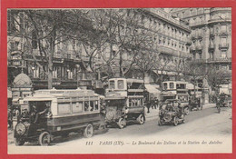 Paris 9° - Le Boulevard Des Italiens Et La Station Des Autobus - Paris (09)