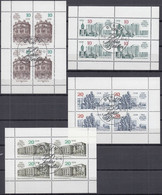 DDR 3075-3078, 4 Kleinbogen, Gestempelt, 750 Jahre Berlin 1987 - Blocks & Sheetlets