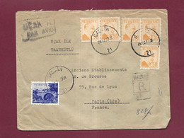 301121 - TURQUIE - Lettre Recommandée Affranchie Oblitérée GALATA  Pour La France  1958 - Storia Postale