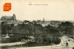 Reims * Panorama Vu De La Gare * Pub Publicité Véritable Bouillon KUB - Reims