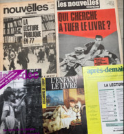 Lecture-Livres-Illetrisme-Édition : 16 brochures-fascicules-revues +  Le Monde De L'éducation N° 23 : 1976. Les Enfants - Loten Van Boeken