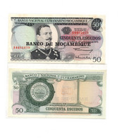 MOZAMBIQUE 50 100 500 AND 1000 ESCUDOS 1961-1970 4 PIECES BIG SIZED BANKNOTES SET UNC - Mozambique