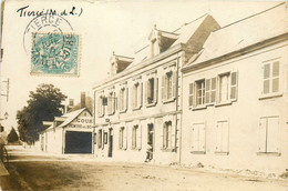 Tiercé * Carte Photo * Place De La Mairie Et Route D'angers * Hôtel De La Mairie * 1906 - Tierce