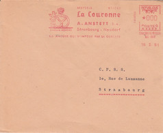 Env Affr Y&T EMA Obl STRASBOURG NEUDORF Du 16.5.1961 BRETZEL STICKS / La Couronne / A. ANSTETT S. A. - Alsace Lorraine