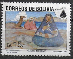 BOLIVIA - 1991 - NATALE - Bs 15,00 - USATO (YVERT 784C - MICHEL 1157) - Bolivien