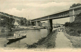 Segré * Vue Sur Le Viaduc * Pont * Péniche Batellerie * Chemin De Halage - Segre