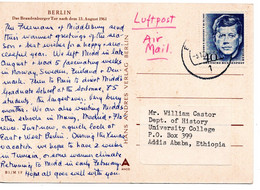 55433 - Berlin - 1964 - 40Pfg. Kennedy EF A. LpAnsKte. BERLIN -> Aethiopien - Covers & Documents