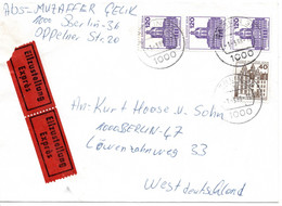 55434 - Berlin - 1988 - 3@120Pfg. B&S MiF A. Eilbf. Innerh. Von BERLIN - Cartas & Documentos