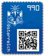 Austria 2021 Crypto Stamp 3.1 Cat Katze - Blau - Kitty Blue (**) - Neufs