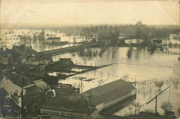 Les Ponts De Cé * Carte Photo * Inondations Crue De Mars 1904 * Vue Générale Vers érigné - Les Ponts De Ce