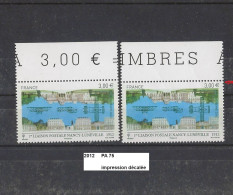 Variété Poste Aérienne De 2012 Neuf** Y&T N° PA 75 Impression Décalé - Unused Stamps