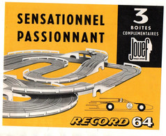 Publicité Sensationnel Passionnant 3 Boites Complémentaires Jouef Record 64 De 1963 - Format : 23.5x18 Cm - Road Racing Sets