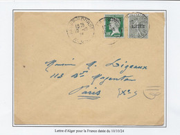 Algérie Tarifs Postaux - Lettre - Briefe U. Dokumente