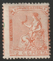 Spain 1873 Sc 191 Espagne Ed 131 Yt 130 MLH* Pinhole Shifted Perfs - Unused Stamps