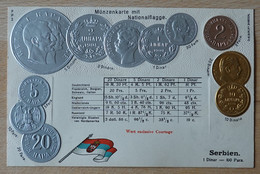Münzen Und Handelsflagge Money Coins And Flag Pièces Et Drapeau Monete Numismatic Serbien Dinar - Munten (afbeeldingen)