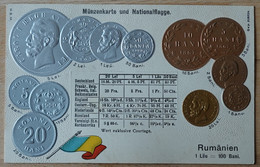 Münzen Und Handelsflagge Money Coins And Flag Pièces Et Drapeau Monete Numismatic Rumänien Leu Lei Bani - Munten (afbeeldingen)