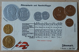 Münzen Und Handelsflagge Money Coins And Flag Pièces Et Drapeau Monete Numismatic Dänemark Krone - Munten (afbeeldingen)