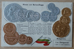 Münzen Und Handelsflagge Money Coins And Flag Pièces Et Drapeau Monete Numismatic La Bulgarie Bulgarien Lew - Munten (afbeeldingen)