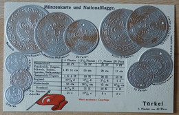 Münzen Und Handelsflagge Money Coins And Flag Pièces Et Drapeau Monete Numismatic Türkei Piaster - Munten (afbeeldingen)