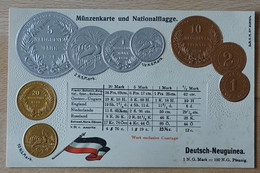 Münzen Und Handelsflagge Money Coins And Flag Pièces Et Drapeau Monete Numismatic Deutsch Neuguinea Mark - Munten (afbeeldingen)