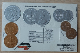 Münzen Und Handelsflagge Money Coins And Flag Pièces Et Drapeau Monete Numismatic Deutsch Ostafrika Rupie - Munten (afbeeldingen)