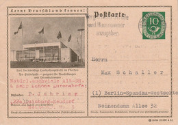 ALLEMAGNE ENTIER CARTE REPIQUE DE DUISBURG 1952 - Storia Postale