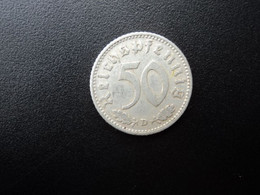 ALLEMAGNE : 50 REICHSPFENNIG   1942 D    KM 96      SUP - 50 Reichspfennig