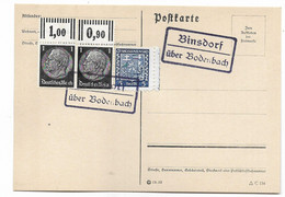 Sudetenlandt,   Briefbeleg Für Binsdorf Bis 20. Oktober 1938 Mit Nachverwendeten österreichischen Ortsstempel - Sudètes
