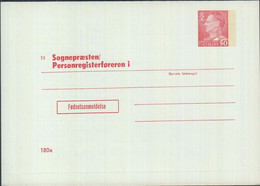 1965. DANMARK SUNDHEDSSTYRELSEN. Til Sognepræsten/Personregisterføreren. Fødselsanmeldelse 50 øre Frederik... - JF425360 - Interi Postali